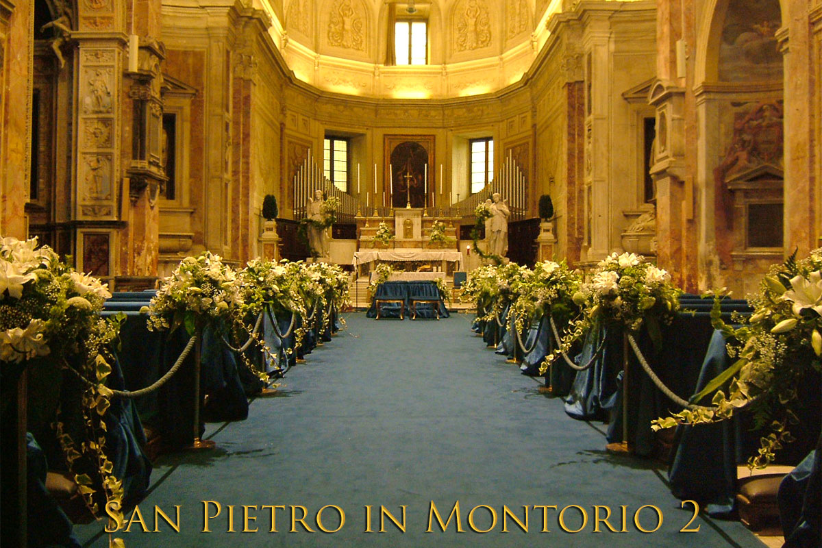 Floral Arrangement Wedding San Pietro in Montorio Church